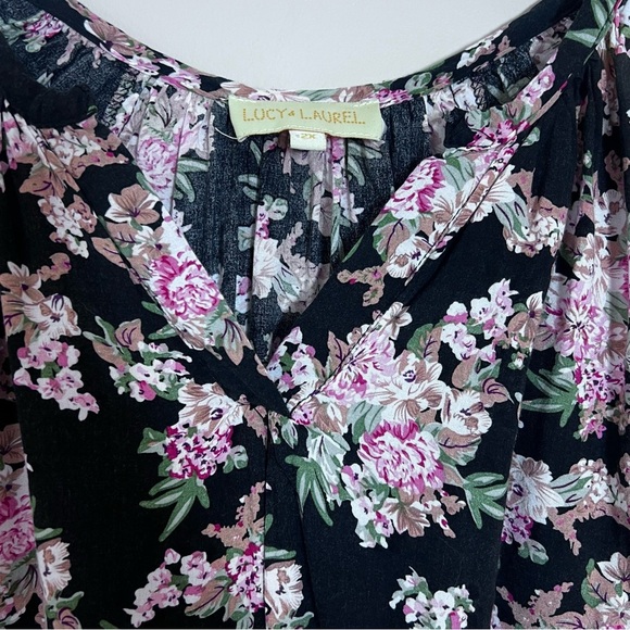 Anthropologie Lucy & Laurel Boho Dainty Floral Blouse Size 2X Feminine Springy - Picture 4 of 9